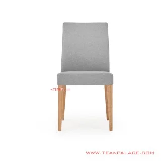 Dining Chairs Teak Wood Natural Upholstery Gauri Series