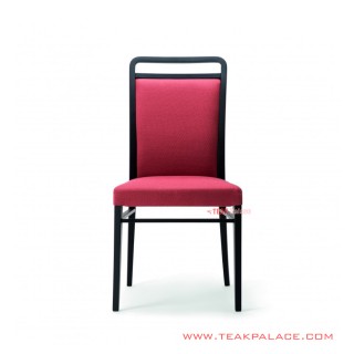 Kursi Makan Jati Hitam Kain Merah Havana Series