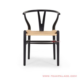 Kursi Makan Anyaman Rotan Jati Hitam Minimalis Seri Callum