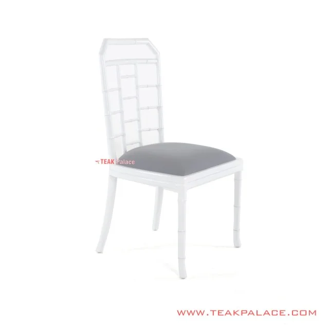 White Minimalist Teak Billar Dining Chairs white minimalist teak billar dining chairs 59