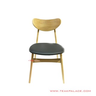 Kursi Makan Melia Jok Kulit Grey Minimalis