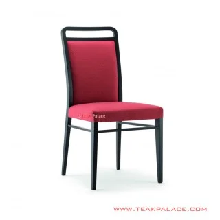 Kursi Makan Jati Hitam Kain Merah Havana Series