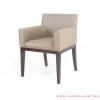 Dining Chair Modern Minimalist Teak Leather Upholstery Depok Series dining chair modern minimalist teak leather upholstery depok series 67