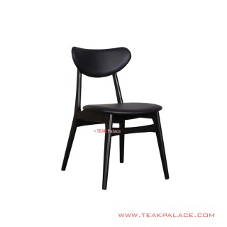 Dining Chair Kulit Hitam Jati Melia