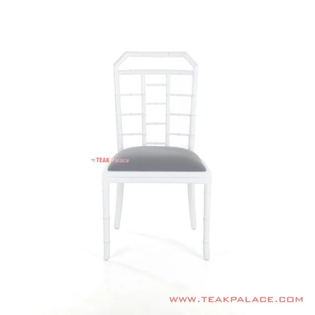 White Minimalist Teak Billar Dining Chairs white minimalist teak billar dining chairs 60