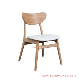 Dining Chair Melia White Natural Minimalist