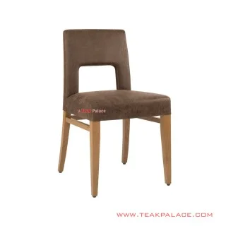 Dining Chairs Leather Salak Brown Cloe Series