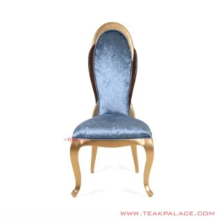 Gold Milano Teak Luxury Dining Chairs