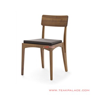  Dining Chair Rendes Salak Brown Teak Wood Cushion Black