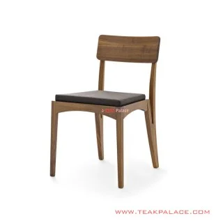  Dining Chair Rendes Salak Brown Teak Wood Cushion Black