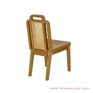  Dining Chairs Minimalist Golden Teak Rattan Wicker Deco Series
