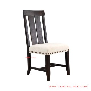 Kursi Makan Wine Kayu Jati With Rivoli Linen