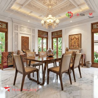 Jual Meja Makan 6 Kursi Minimalis Seri Manado – Kayu Jati Solid Jepara