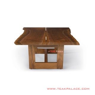 Meja Makan Kayu Jati Solid 6 Kursi Seri Duette