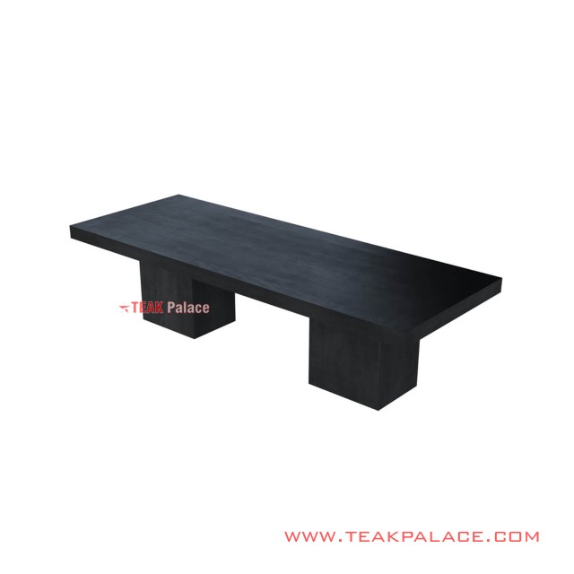 Meja Makan Black Mewah Jati 10 orang Seri Wilona