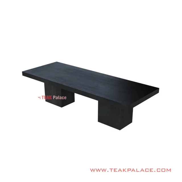 Meja Makan Black Mewah Jati 10 orang Seri Wilona