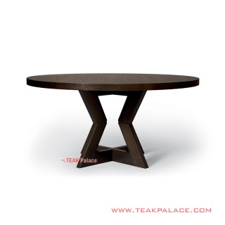 Meja Makan Kayu Jati Hitam 4 Kursi Seri Mondy