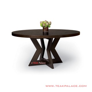 Meja Makan Kayu Jati Hitam 4 Kursi Seri Mondy