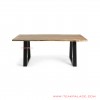 Dining table Iron Legs Minimalist Natural Wood Leaves Lucena Series dining table iron legs minimalist natural wood leaves lucena series 63