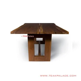 Dining Table Solid Teak 6 People Salak Brown Duette series Dining Table Solid Teak 6 People Salak Brown Duette series