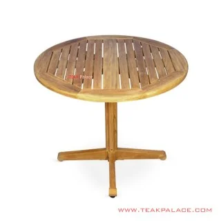 Meja Makan Minimalis Round Seri Wagga Jati Solid