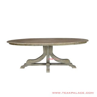 Meja Makan Fatin White Wash Rustic 