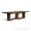Dining Table white Brown wash Rustic Teak Wood 10 Chairs Mandalika Series