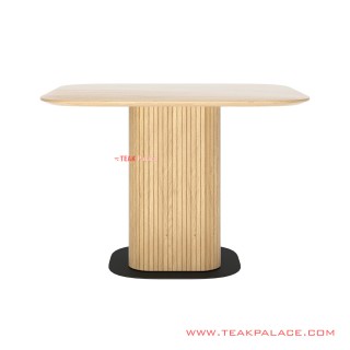 Meja Makan Minimalis Kayu Jati Natural Ivina