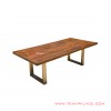 melani dining table salak brown minimalist iron legs 64
