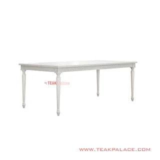 Meja Makan Mewah White Klasik Seri Citra