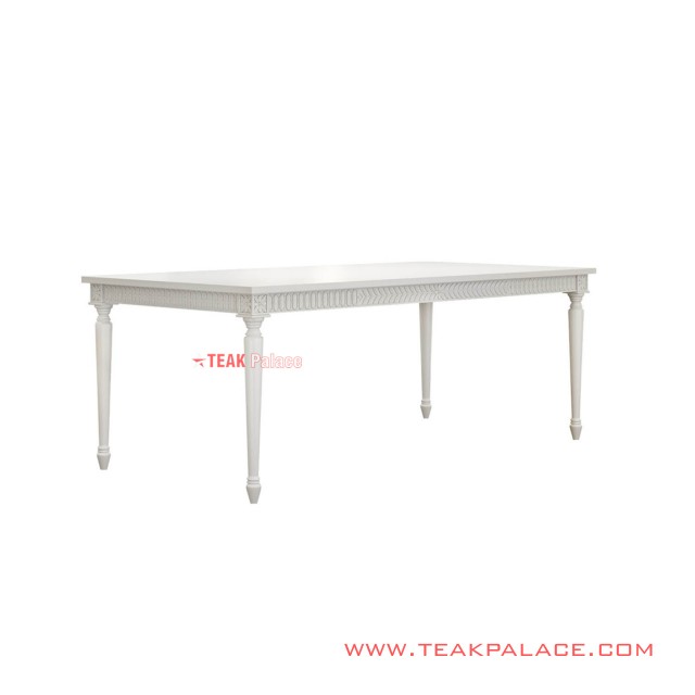 meja makan mewah white klasik seri citra 58