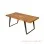  Dining Table Natural Teak Stefi Minimalist Classic Iron Legs