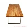  dining table natural teak stefi minimalist classic iron legs 58