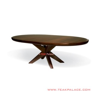 Meja Makan Oval Minimalis 4 Orang Seri Mona