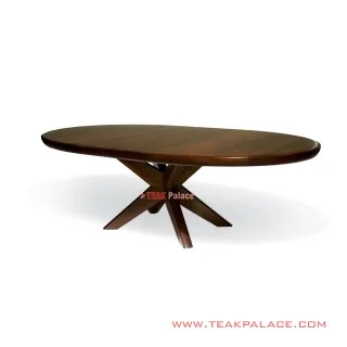 Meja Makan Oval Minimalis 4 Orang Seri Mona