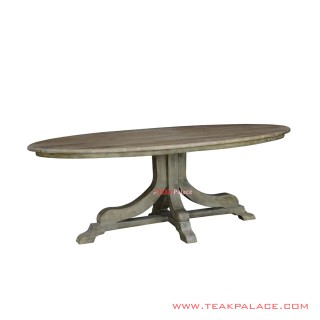 Meja Makan Fatin White Wash Rustic 