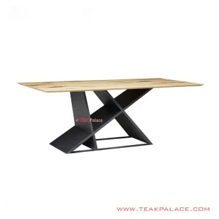 Meja Makan Unik Jati Sejuya Hitam Minimalis