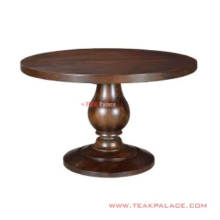 Meja Makan Seri Imogiri Bundar Klasik Murah