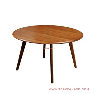 Meja Makan Bundar Jati Minimalis Seri Tirta