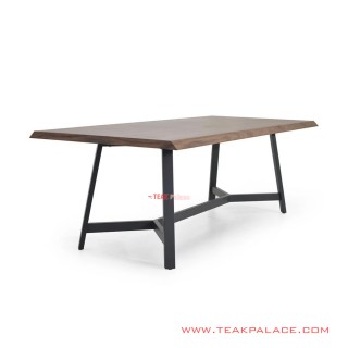 Meja Makan Jati Minimalis Farhan Salak Brown