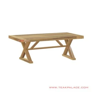 Meja Makan Modena Kayu Jati Natural