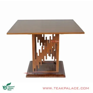 Meja Makan Kayu Jati Kotak Seri Metropolis