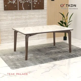 Meja Makan Mewah 6 Kursi Zenvo Marmer