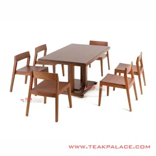 Set Meja Makan Jati Seri Blora 6 Kursi Set Meja Makan Jati Seri Blora 6 Kursi