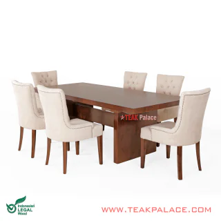Meja Makan Set 6 Kursi Seri Anna