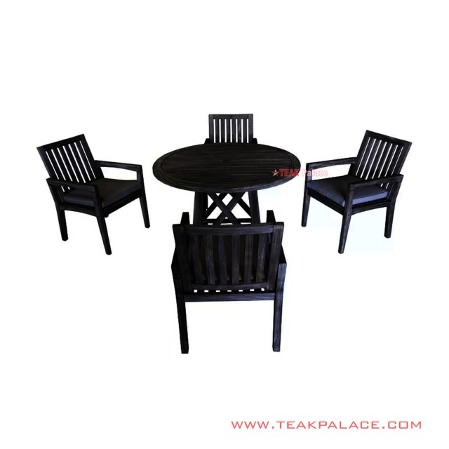 Dining Table Set of 4 Dining Chairs Minimalist Black Cilegon Series dining table set of 4 dining chairs minimalist black cilegon series 60