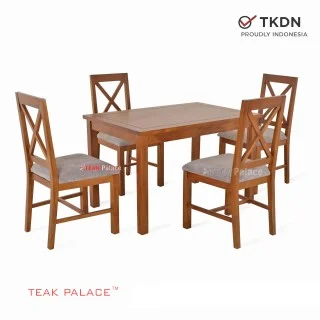 Meja Makan 4 Kursi Kayu Jati Minimalis Jepara