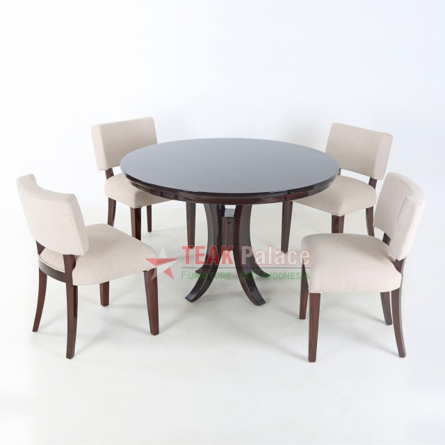 Set Kursi Meja makan Minimalis Jati Seri Mona 4 Seater Set Kursi Meja makan Minimalis Jati Seri Mona 4 Seater