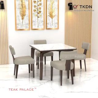 Meja Makan 4 Kursi Zenvo Marmer