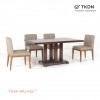 Dining Table Set Minimalist 4 Seater Cream Tegal Series dining table set minimalist 4 seater cream tegal series 63